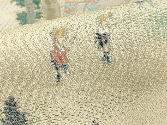 平和屋着物■豪華色留袖 作家物 寿光織 五拾三次京の路 暈し染め 金糸 正絹 逸品 DABF4007cd