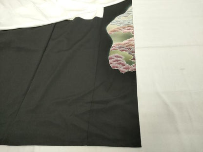 平和屋着物■豪華黒留袖 群鶴 暈し染め 金彩 正絹 逸品 DABF4009cd