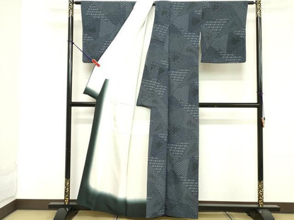 平和屋着物■上質な小紋　切嵌吉祥文　正絹　逸品　DABF4049cd