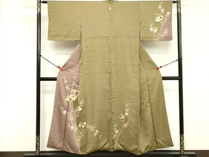 平和屋着物■訪問着 駒刺繍 地紙花文 金彩 正絹 逸品 DABF4027cd