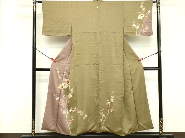 平和屋着物■訪問着 駒刺繍 地紙花文 金彩 正絹 逸品 DABF4027cd