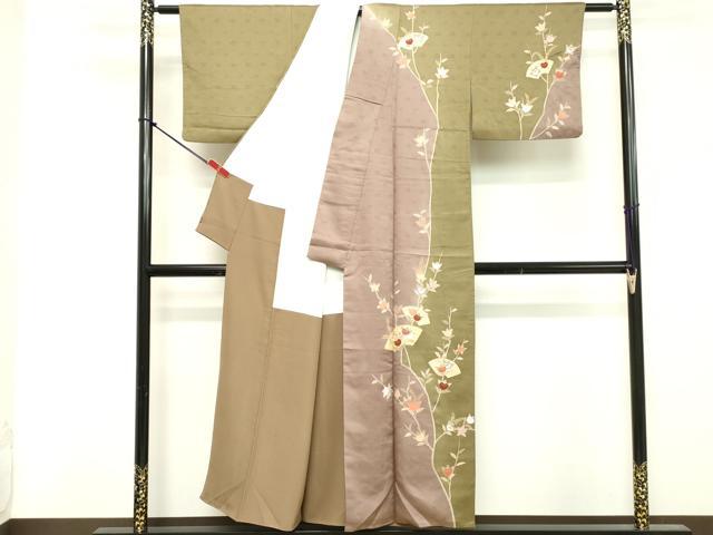 平和屋着物■訪問着 駒刺繍 地紙花文 金彩 正絹 逸品 DABF4027cd