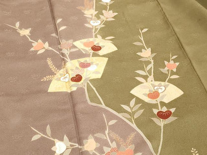 平和屋着物■訪問着 駒刺繍 地紙花文 金彩 正絹 逸品 DABF4027cd