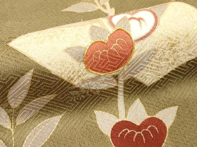 平和屋着物■訪問着 駒刺繍 地紙花文 金彩 正絹 逸品 DABF4027cd