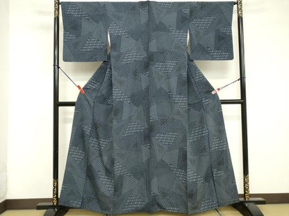 平和屋着物■上質な小紋　切嵌吉祥文　正絹　逸品　DABF4049cd