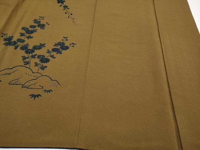 平和屋本店●極上　人間国宝　五代　田畑喜八　訪問着　松竹梅花文　芝翫茶色　逸品　CYAA5027s6