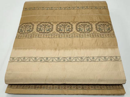 平和屋着物◎全通柄袋帯 横段向かい鳥花文 金銀糸 正絹 逸品 CABF7179fb