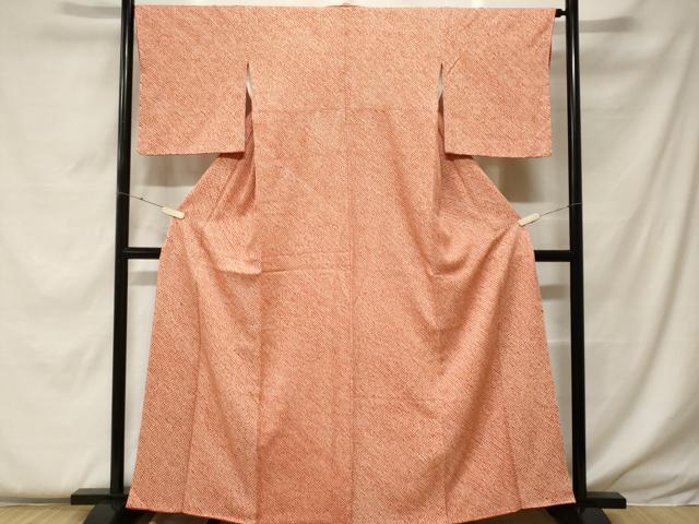 平和屋着物■大変加工の良い総絞り小紋　正絹　逸品　CABF4376ev