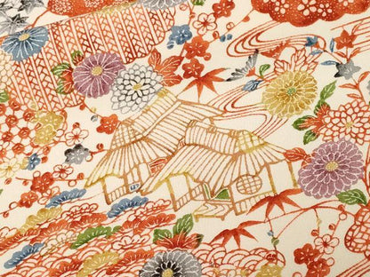 平和屋着物■上質な小紋　御所解文　正絹　逸品　CABF4374ev