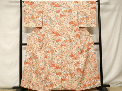 平和屋着物■上質な小紋　御所解文　正絹　逸品　CABF4374ev