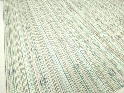 平和屋着物▽上質な紬　単衣　絣文　正絹　逸品　DABE4523az