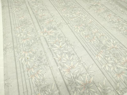 平和屋着物▽大島紬　単衣　草葉間道　証紙付き　正絹　逸品　DABE4511az