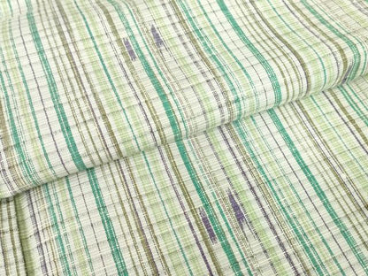 平和屋着物▽上質な紬　単衣　絣文　正絹　逸品　DABE4523az