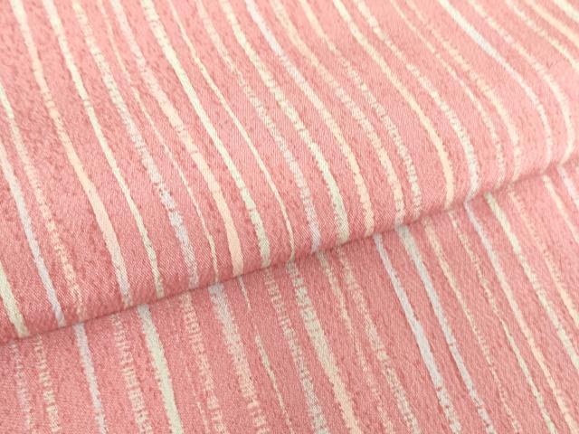 平和屋着物▽上質な小紋　単衣　縞　正絹　逸品　DABE4555az