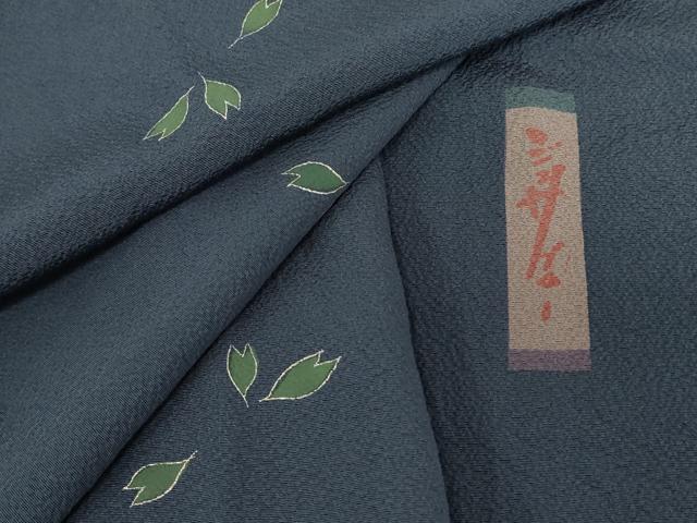 平和屋着物▽世界的人形師　辻村寿三郎　ジュサブロー　訪問着　単衣　舞葉文　金彩　正絹　逸品　DABE4556az