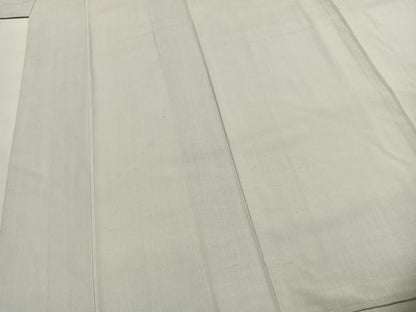 平和屋着物●上質な紬　色無地　白花色　正絹　逸品　AABI1544fy