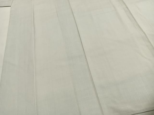 平和屋着物●上質な紬　色無地　白花色　正絹　逸品　AABI1544fy