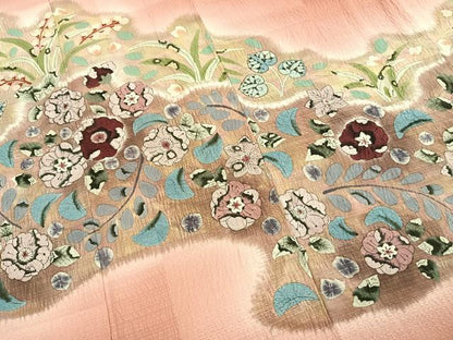 平和屋着物●訪問着　絞り　辻が花　暈し染め　正絹　逸品　AABI1543fy