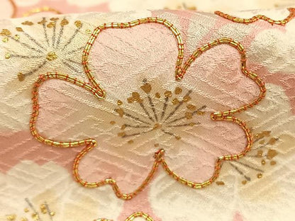 平和屋着物●豪華振袖　駒刺繍　流水花文　金彩　正絹　逸品　AABI1542fy
