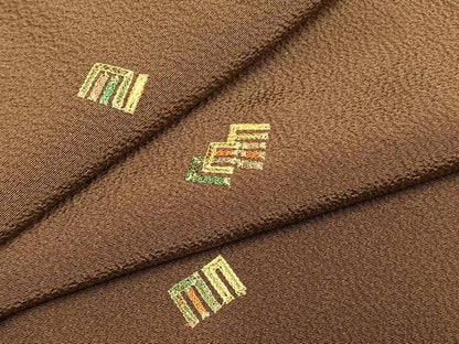 平和屋着物●上質な小紋　総刺繍　源氏香　正絹　逸品　AABI1546fy
