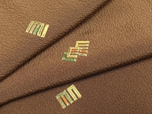 平和屋着物●上質な小紋　総刺繍　源氏香　正絹　逸品　AABI1546fy