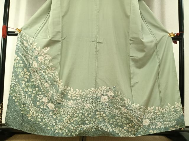 平和屋着物●本場大島紬　染大島　訪問着　辻が花　絞り　正絹　逸品　AABI1536fy