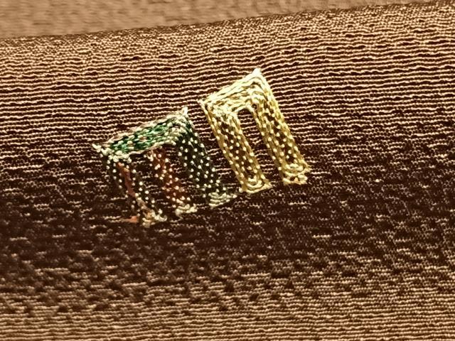平和屋着物●上質な小紋　総刺繍　源氏香　正絹　逸品　AABI1546fy