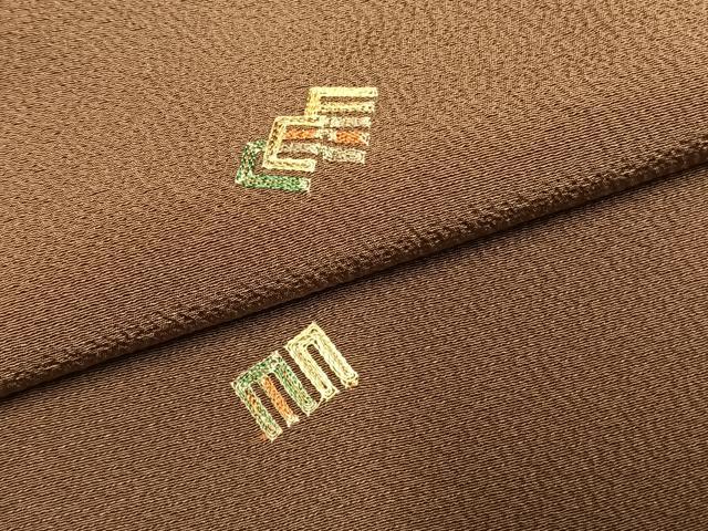 平和屋着物●上質な小紋　総刺繍　源氏香　正絹　逸品　AABI1546fy