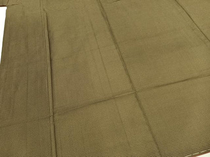 平和屋着物●上質な紬　亀甲柄　正絹　逸品　未使用　AABI1559fy
