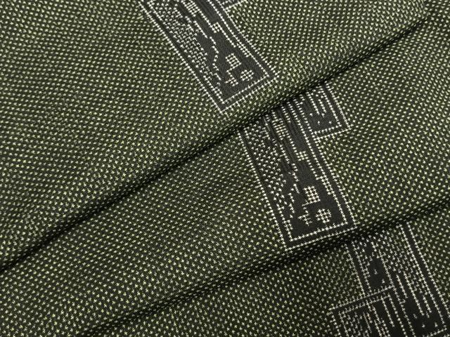 平和屋着物●本場大島紬　一元絣　色紙重ね文　正絹　逸品　未使用　AABI1564fy