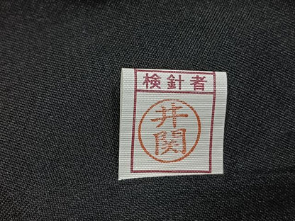 平和屋着物●蕪重織物謹製　紬　かわり縞格子　反端付き　正絹　逸品　AABI1569fy