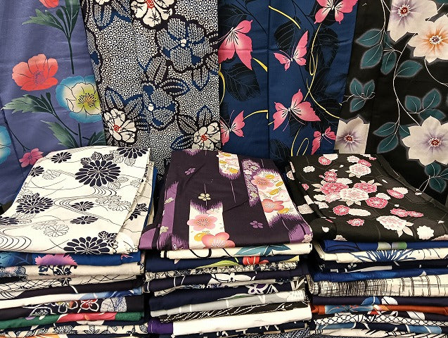 平和屋着物■浴衣 まとめて 45点 蝶 花柄 綿紅梅 など 着用可能多数 未使用品あり mmm113