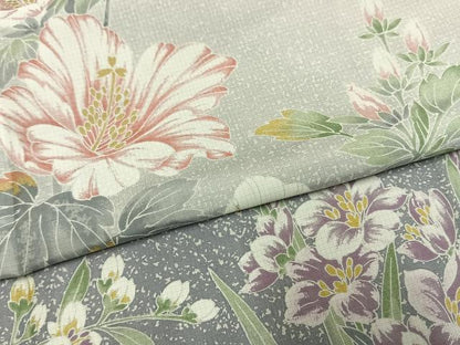平和屋着物●本場大島紬　染大島　訪問着　枝花文　正絹　逸品　AABI1552fy