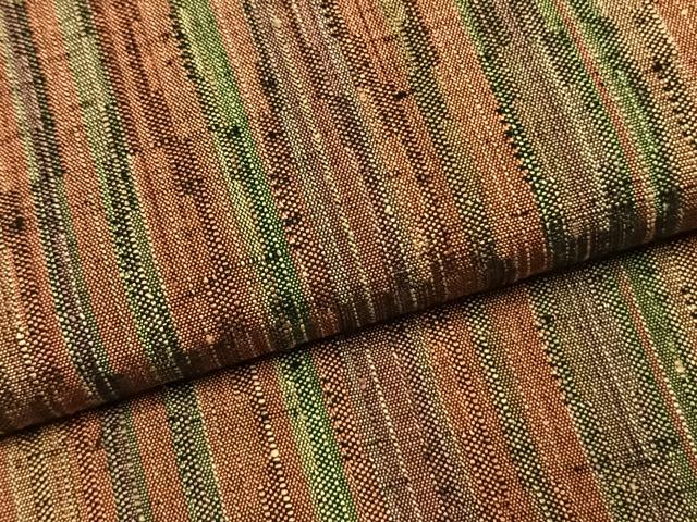 平和屋着物●上質な紬　縞　正絹　逸品　AABI1565fy