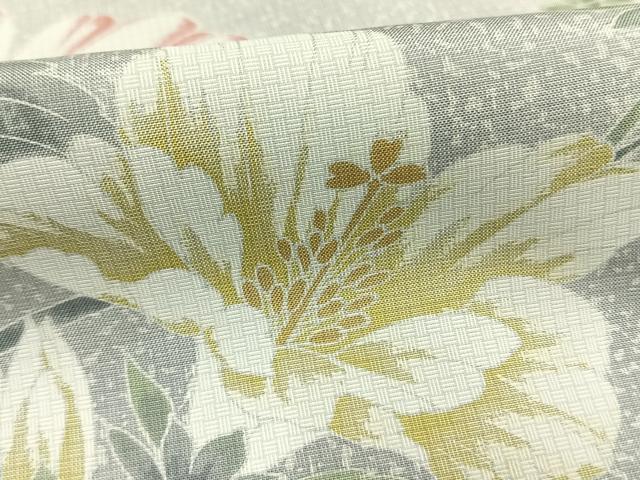 平和屋着物●本場大島紬　染大島　訪問着　枝花文　正絹　逸品　AABI1552fy