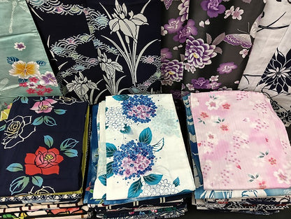 平和屋着物■浴衣 まとめて 45点 蝶 蜻蛉 菖蒲 紫陽花 花柄 など 着用可能多数 未使用品あり mmm114