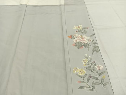 平和屋着物●本場大島紬　染大島　訪問着　枝花文　正絹　逸品　AABI1552fy