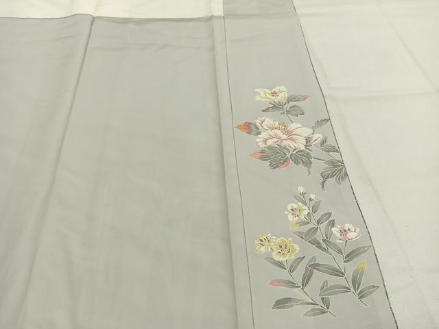 平和屋着物●本場大島紬　染大島　訪問着　枝花文　正絹　逸品　AABI1552fy