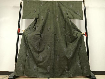平和屋着物●本場大島紬　一元絣　色紙重ね文　正絹　逸品　未使用　AABI1564fy