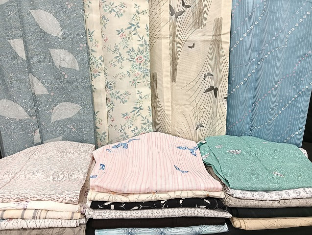 平和屋着物■夏物 小紋 絽 紗 洗える着物 まとめて20点 蝶 辻が花 花柄 金彩 着用可能多数 mmm110