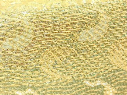 平和屋本店▼佐賀錦　六通柄袋帯　手織　金華山織　吉祥文　本金箔　正絹　逸品　DABE9162sf