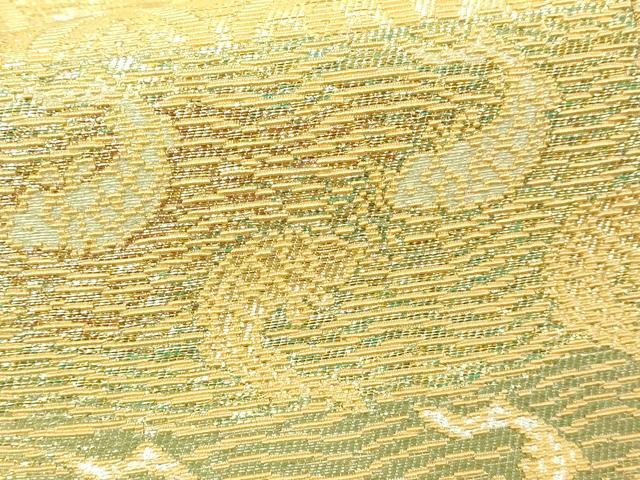 平和屋本店▼佐賀錦　六通柄袋帯　手織　金華山織　吉祥文　本金箔　正絹　逸品　DABE9162sf