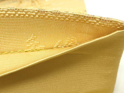 平和屋本店▼佐賀錦　六通柄袋帯　手織　金華山織　吉祥文　本金箔　正絹　逸品　DABE9162sf