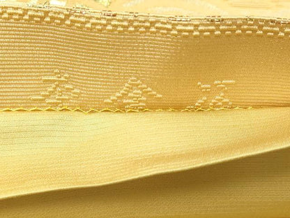 平和屋本店▼佐賀錦　六通柄袋帯　手織　金華山織　吉祥文　本金箔　正絹　逸品　DABE9162sf