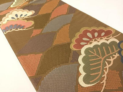 平和屋着物●六通柄袋帯　唐織　青海波松文　正絹　逸品　CABG1878vp