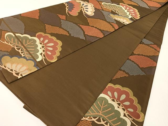 平和屋着物●六通柄袋帯　唐織　青海波松文　正絹　逸品　CABG1878vp