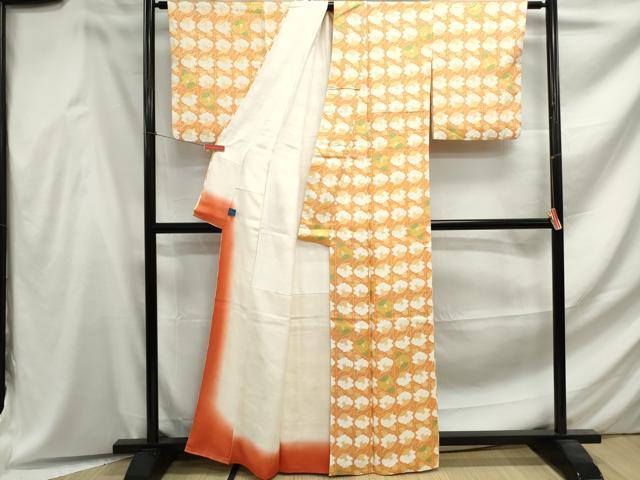 平和屋着物■上質な小紋　枝椿文　やまと誂製　正絹　逸品　DABF4604qa