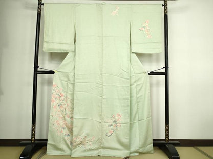 平和屋着物■訪問着　束ね熨斗草花文　金彩　正絹　逸品　DABE9263sf