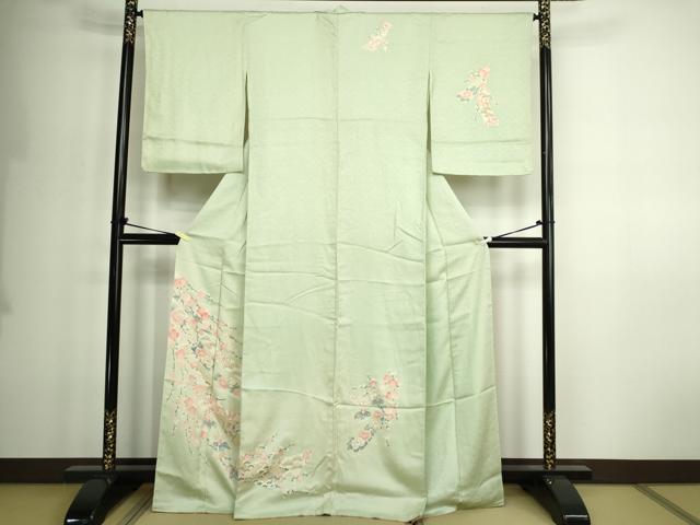 平和屋着物■訪問着　束ね熨斗草花文　金彩　正絹　逸品　DABE9263sf