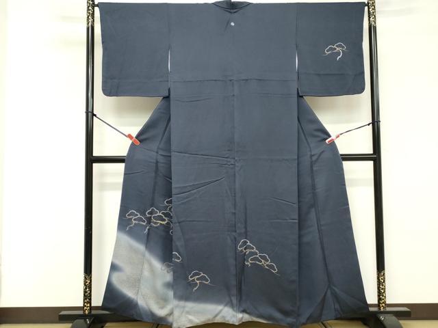 平和屋着物■訪問着 駒刺繍 枝松文 暈し染め 金彩 正絹 逸品 DABF4077cd